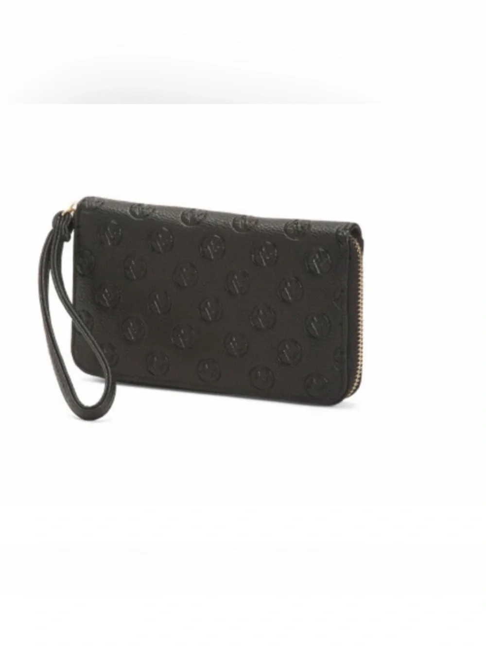 Adrienne Vittadini Logo Embossed Zip Around  Wallet